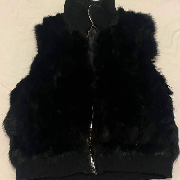 VINTAGE - BLACK FOX FUR VEST - Picture 4 of 7